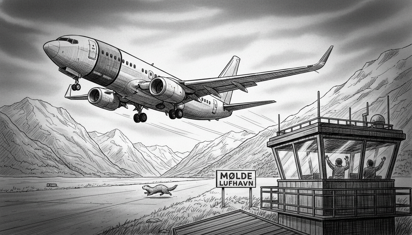 Otter on Runway Forces Norwegian Flight to Abort Landing