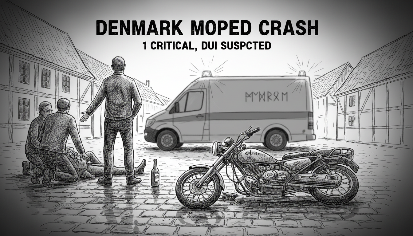 Denmark Moped Crash: 1 Critical, DUI Suspected