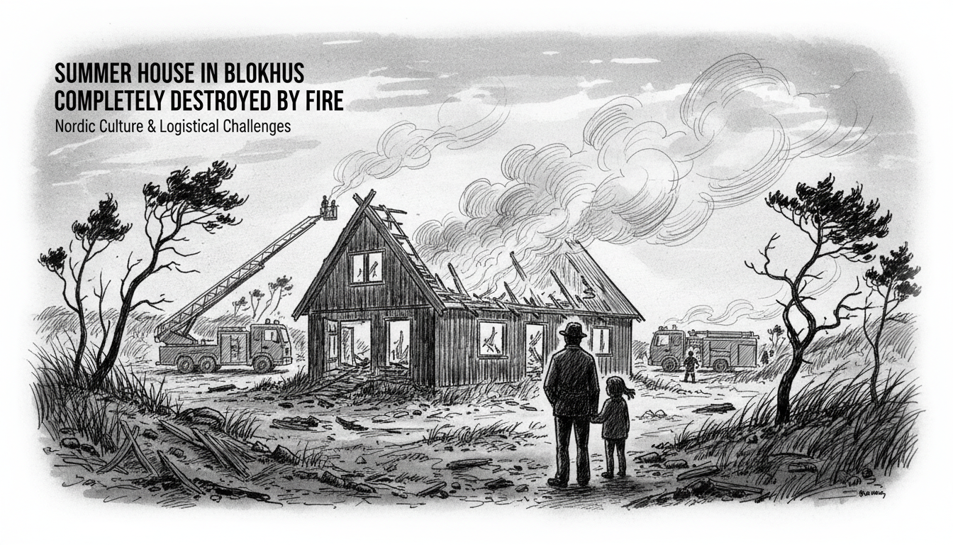 Summer House in Blokhus Completely Destroyed by Fire