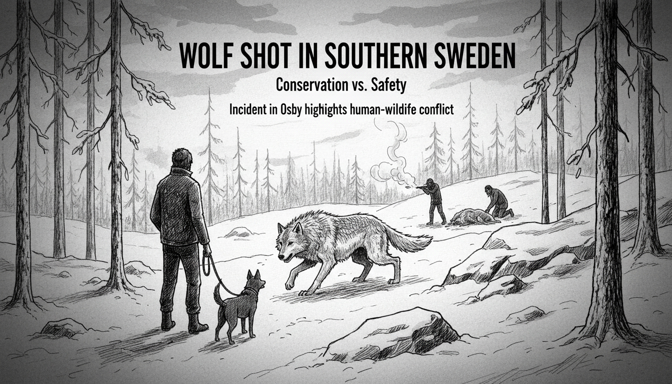 Wolf Shot After Approaching Dog Owner in Southern Sweden