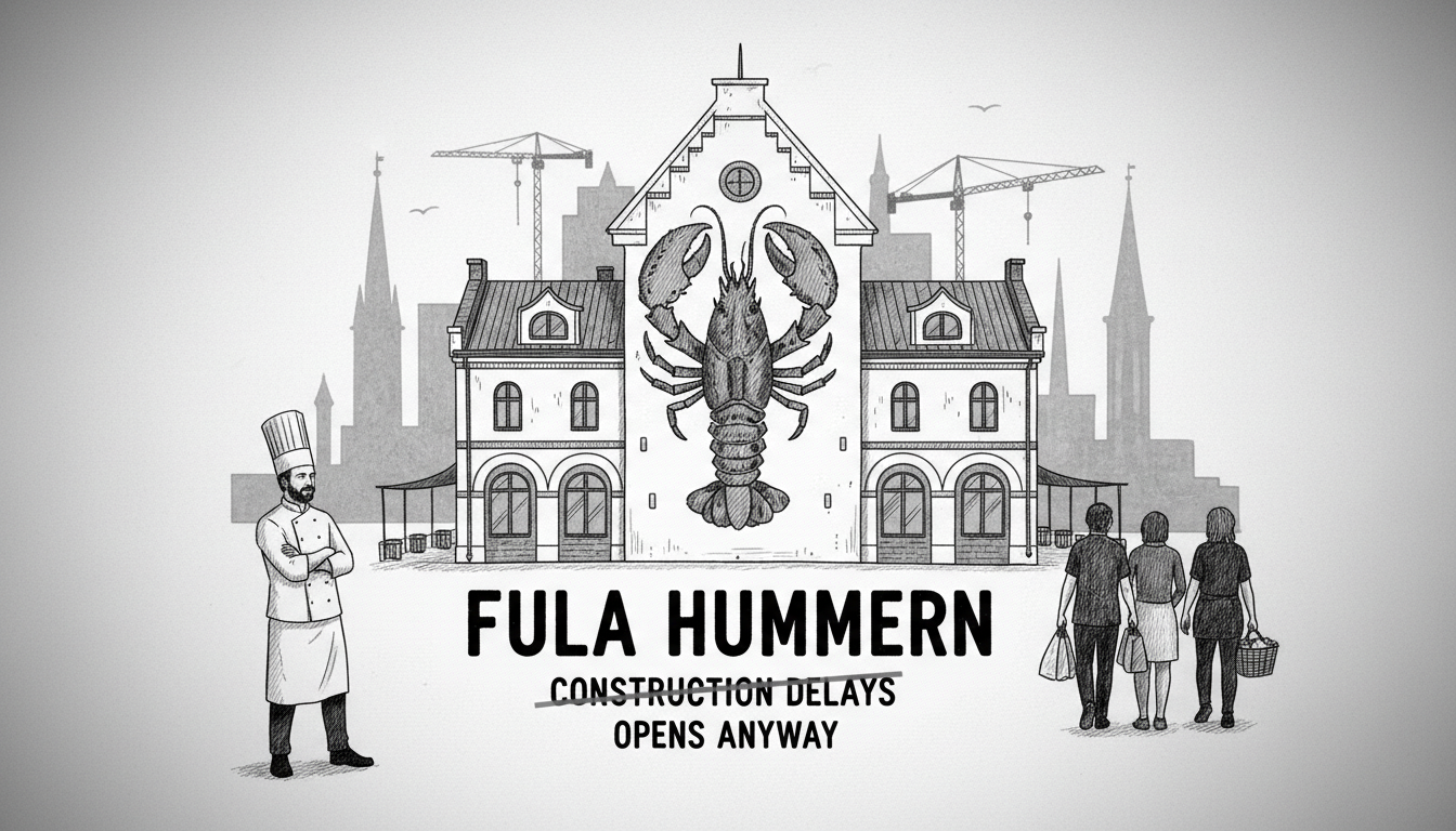Ugly Lobster Restaurant Opens in Gothenburg Despite Construction Challenges