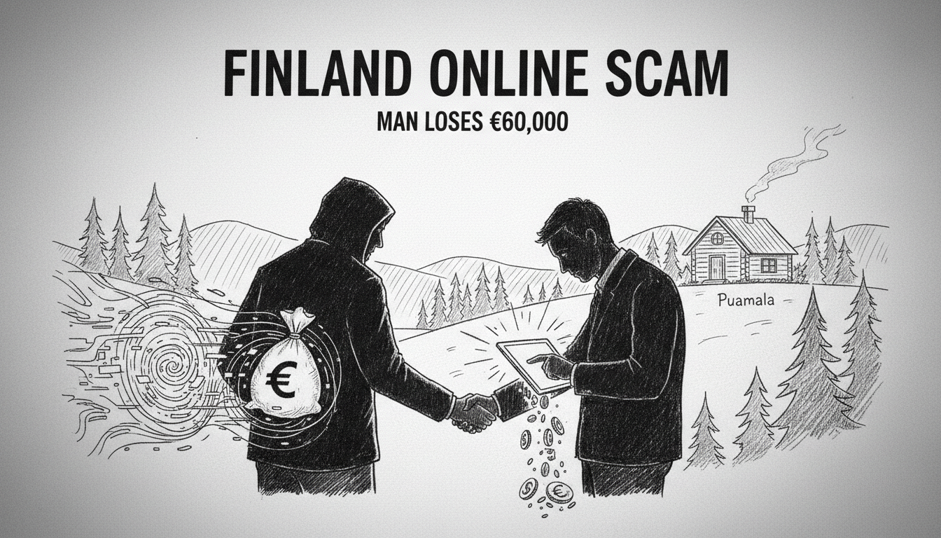 Finland Online Scam: Puumala Man Loses €60,000
