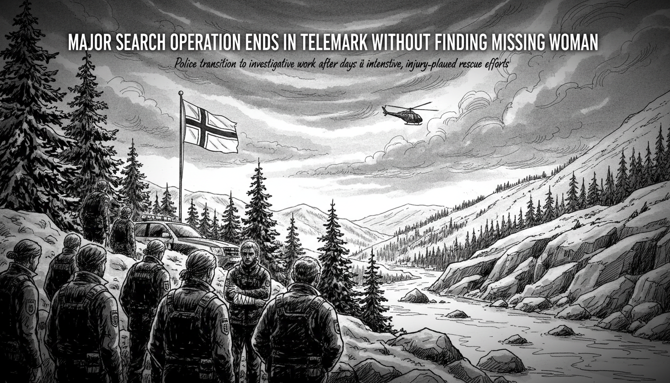 Major Search Operation Ends in Telemark Without Finding Missing Woman