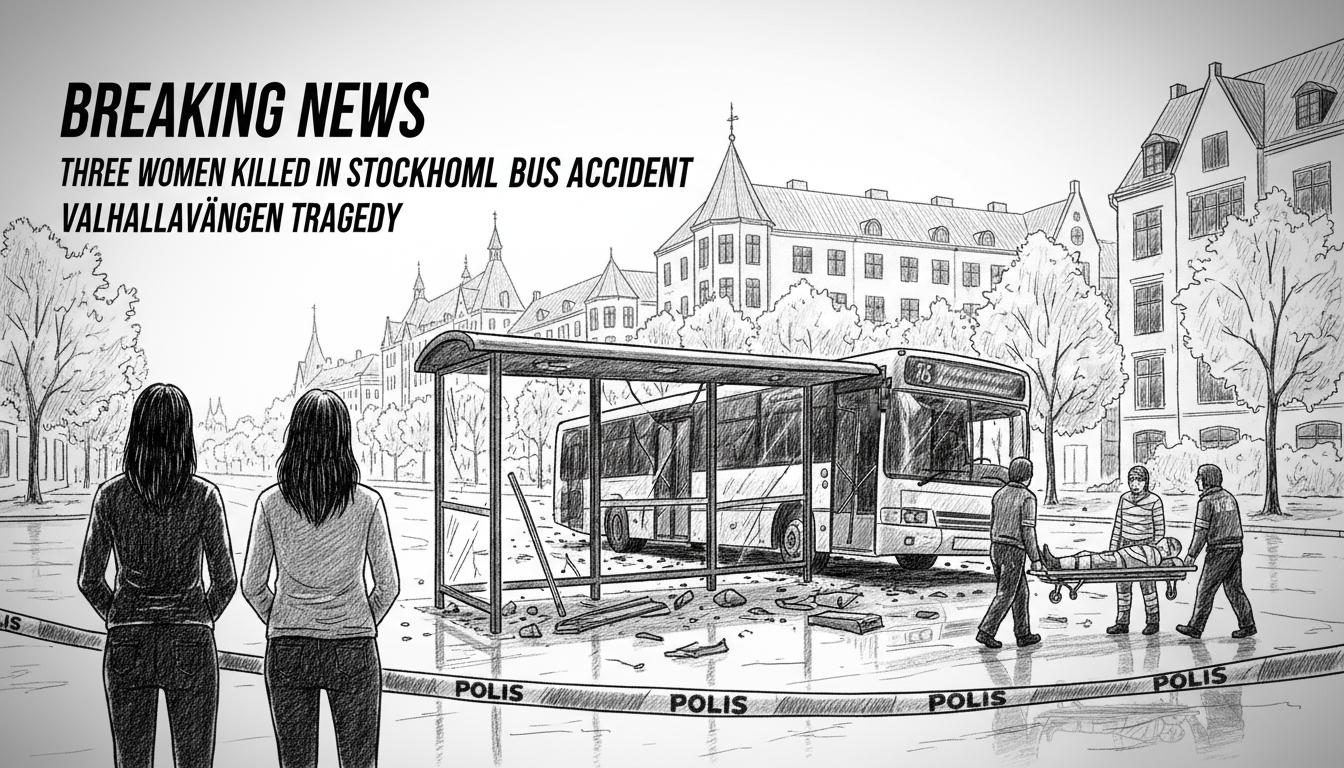 Three Women Killed in Stockholm Bus Accident at Valhallavägen