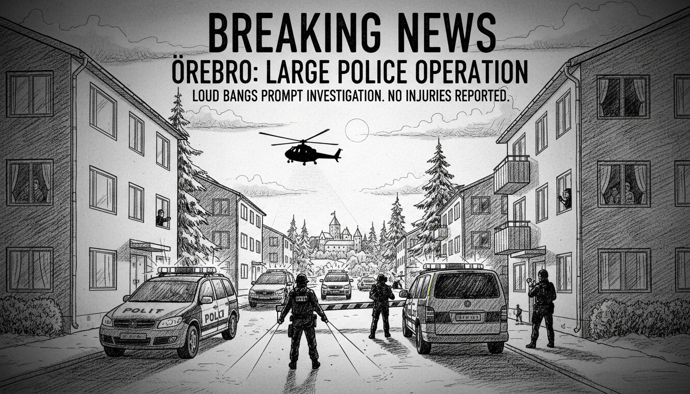 Large Police Operation in Örebro After Reports of Loud Bangs