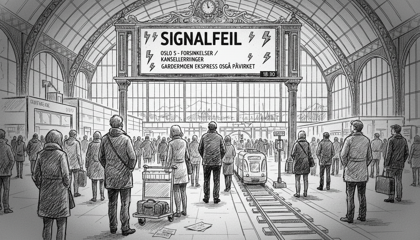 Signal Failure Causes Disruption at Oslo Central Station