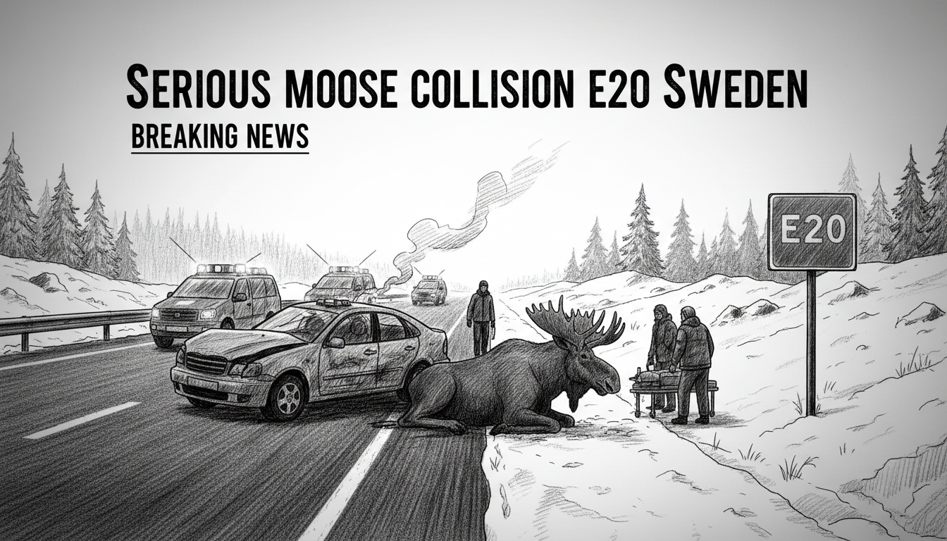 Serious Moose Collision on Swedish Highway