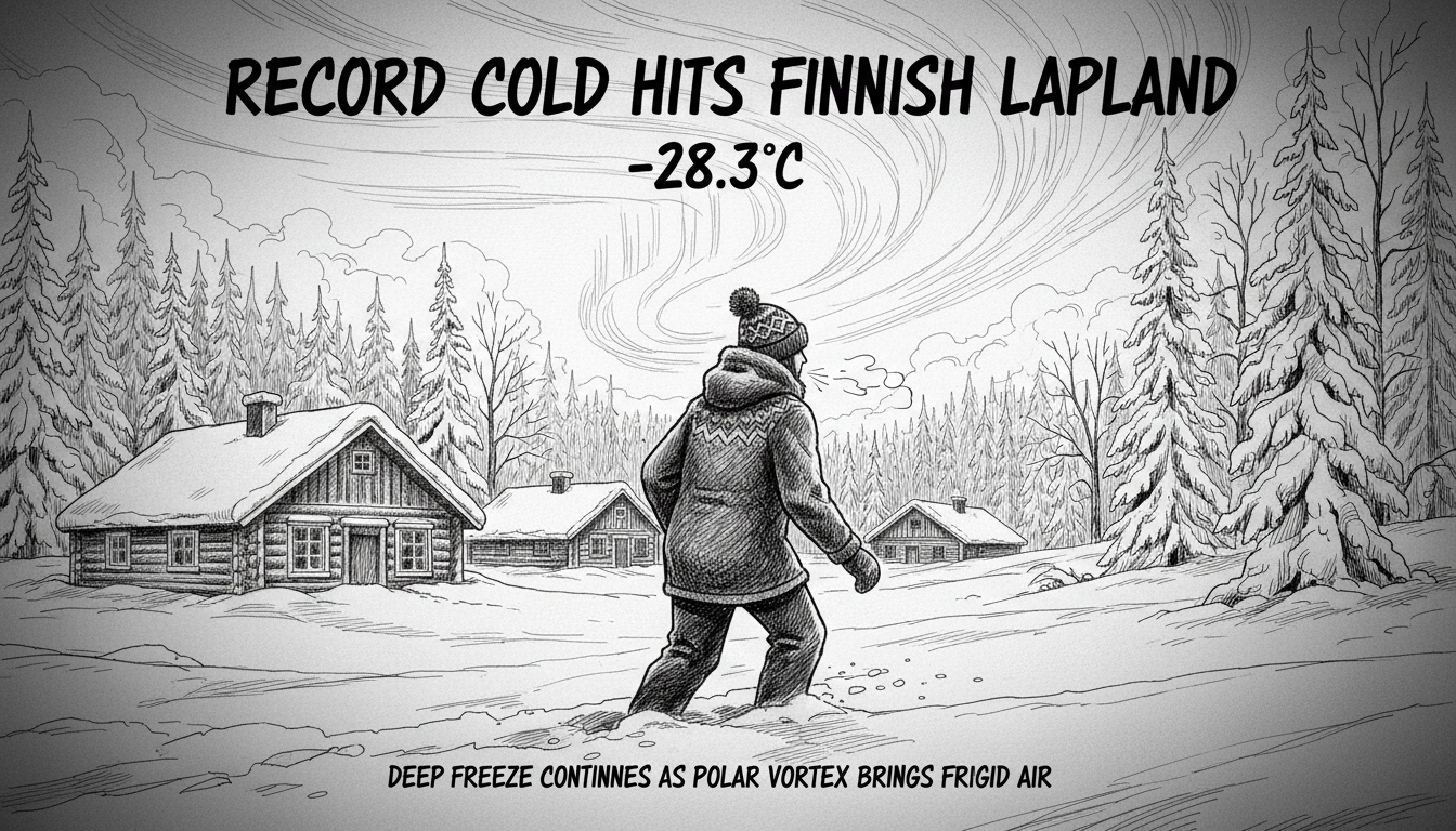 Record Cold Hits Finnish Lapland as Deep Freeze Continues