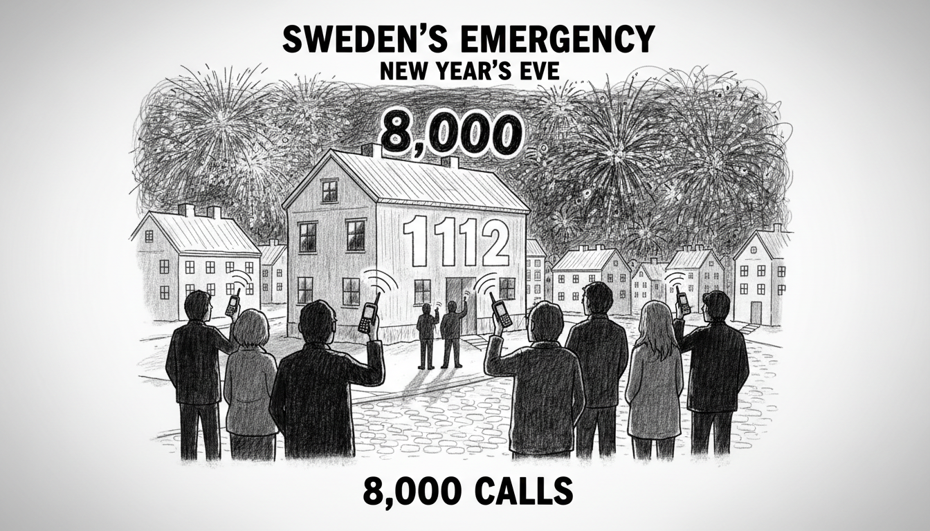 Sweden's 112 Emergency: 8,000 Calls on New Year's Eve