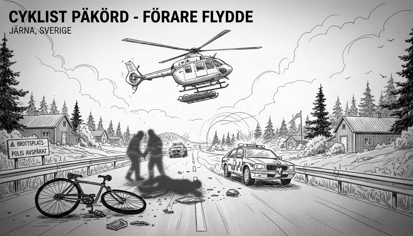 Cyclist Hit by Driver Who Fled Scene Near Stockholm