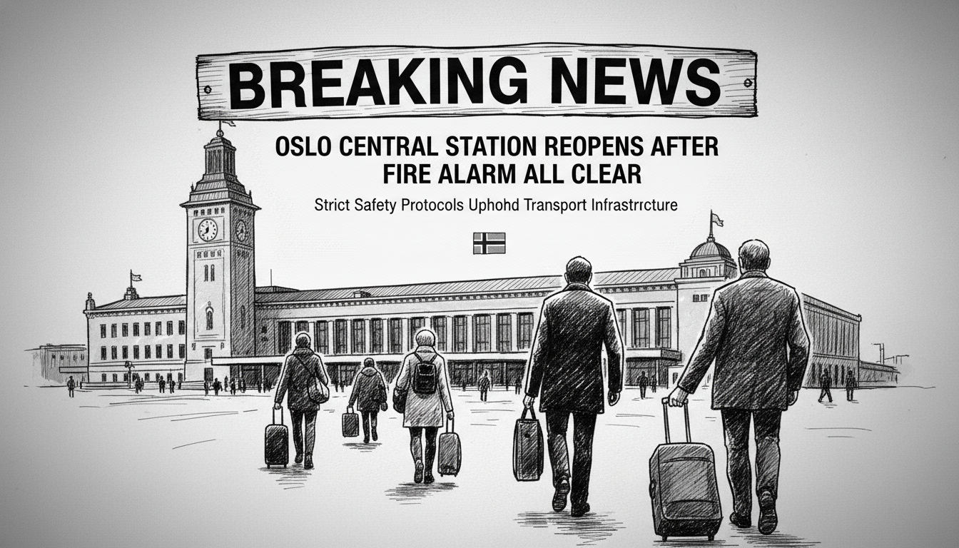Oslo Central Station Reopens After Brief Fire Alarm Disruption