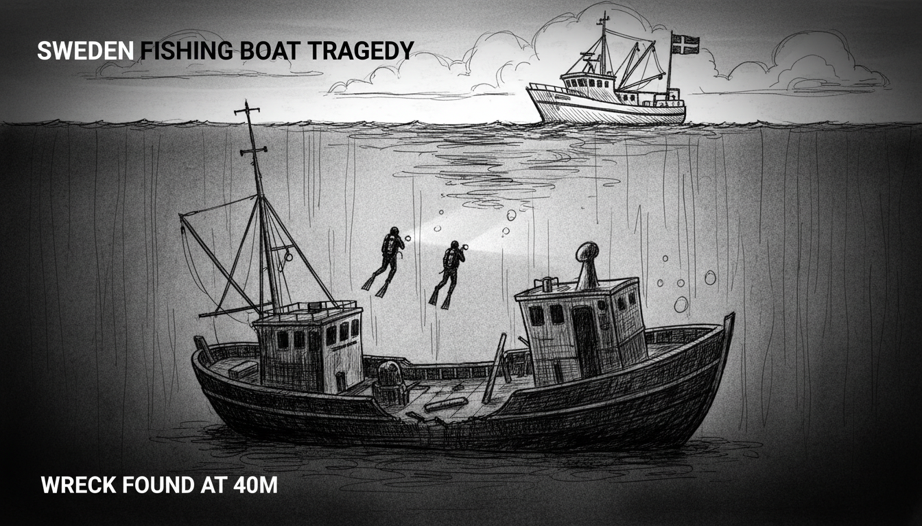Sweden Fishing Boat Tragedy: Wreck Found at 40m