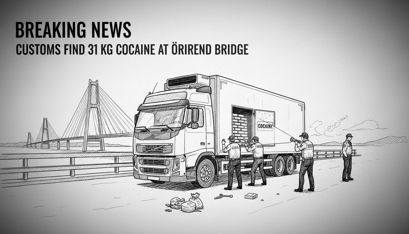 Customs Find 31 Kilos of Cocaine in Hidden Truck Compartment at Öresund Bridge