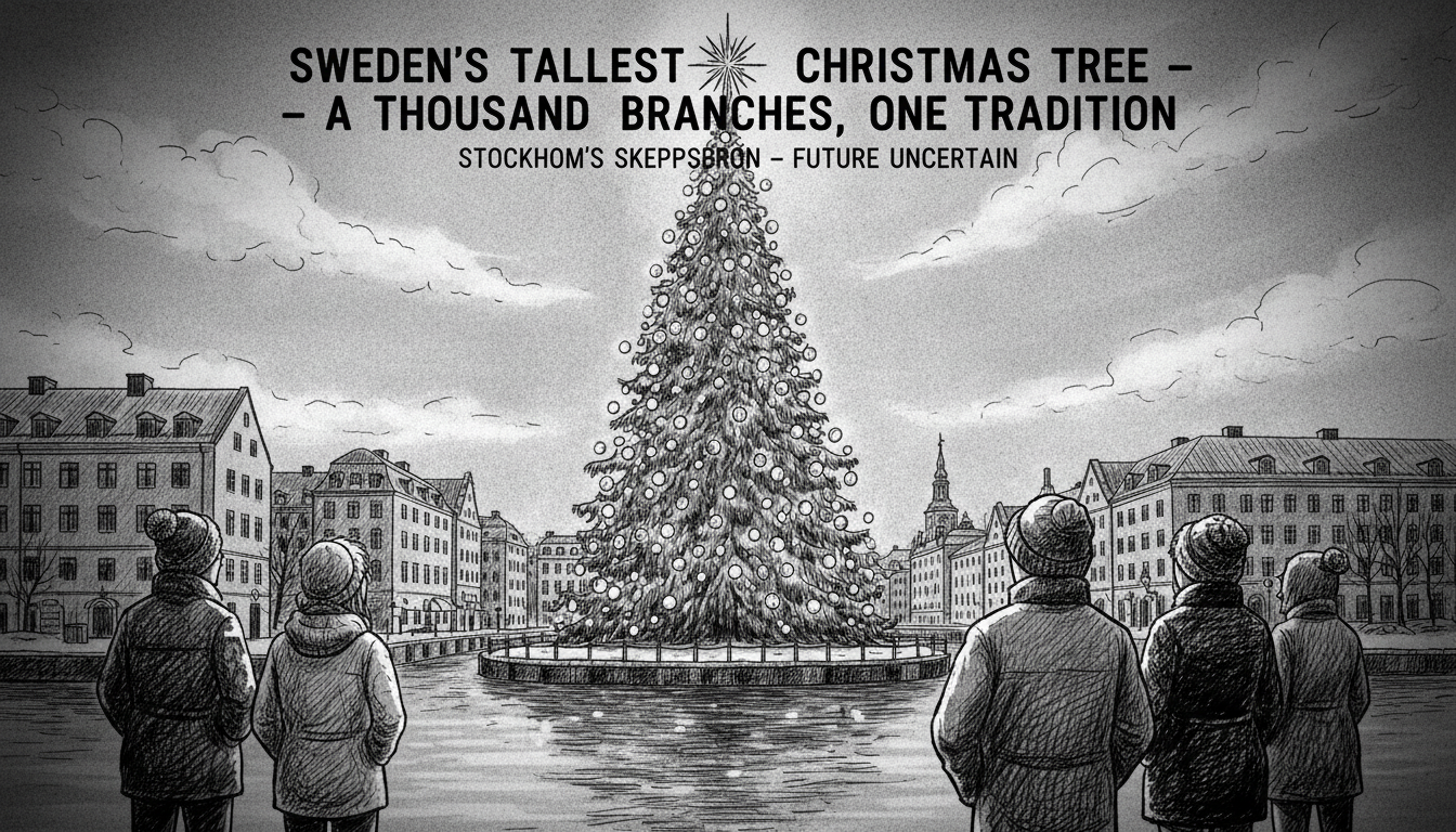 Sweden's Tallest Christmas Tree Built from 1,000 Branches