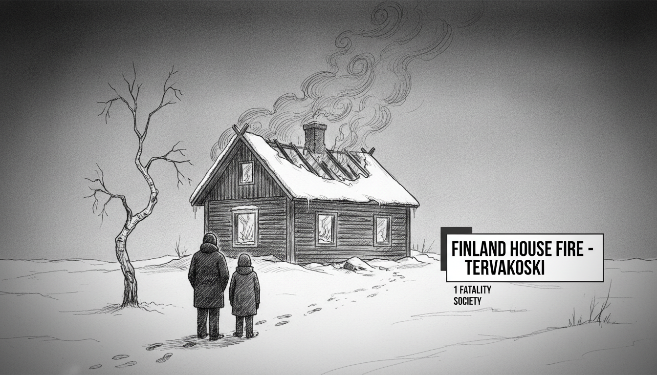 Finland House Fire in Tervakoski: 1 Fatality