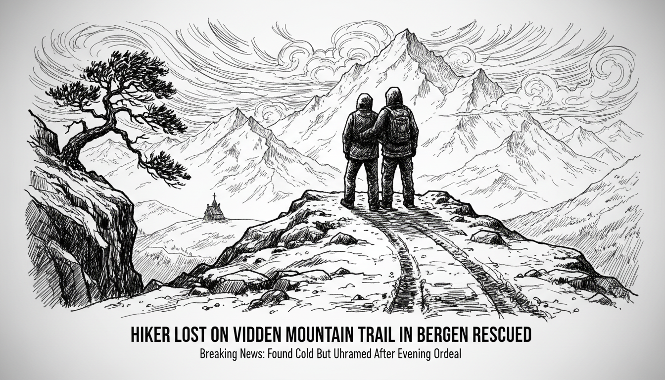 Hiker Lost on Vidden Mountain Trail in Bergen Rescued