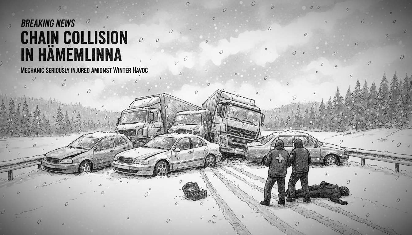 Chain collision in Hämeenlinna leaves mechanic seriously injured