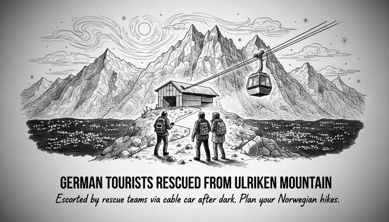 German Tourists Rescued From Ulriken Mountain in Bergen