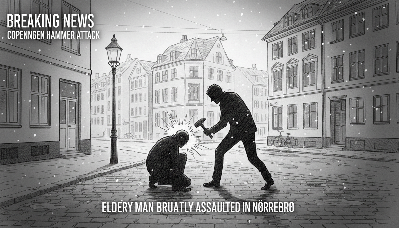 Elderly Man Attacked with Hammer in Copenhagen Neighborhood