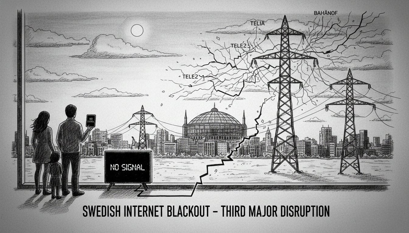 Major Internet Outage Hits Swedish Telecom Providers