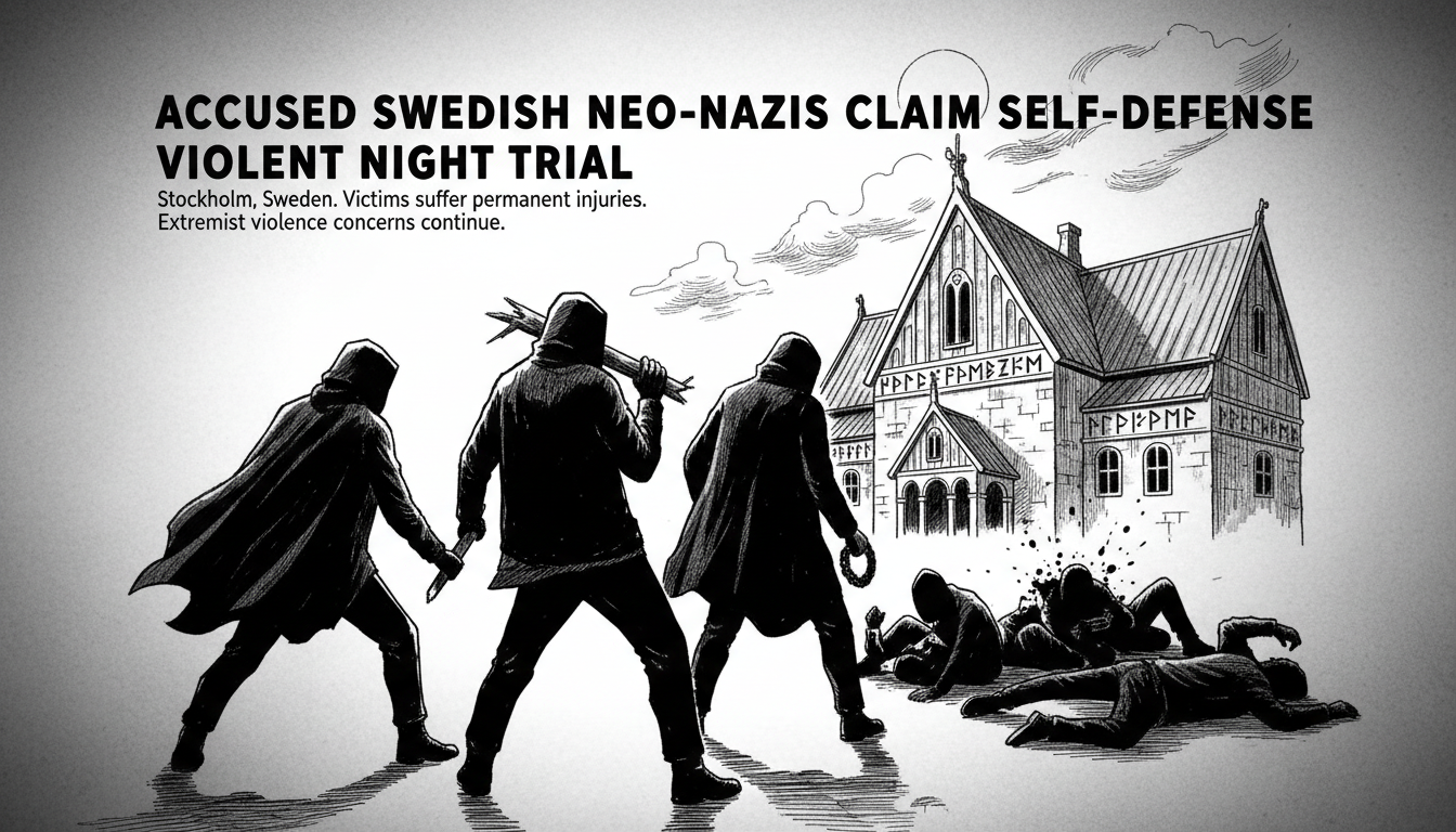 Accused Swedish Neo-Nazis Claim Self-Defense in Violent Night Trial