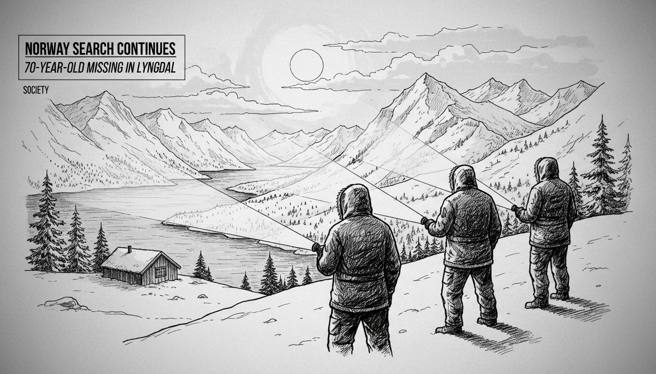 Norway Search Continues: 70-Year-Old Missing in Lyngdal