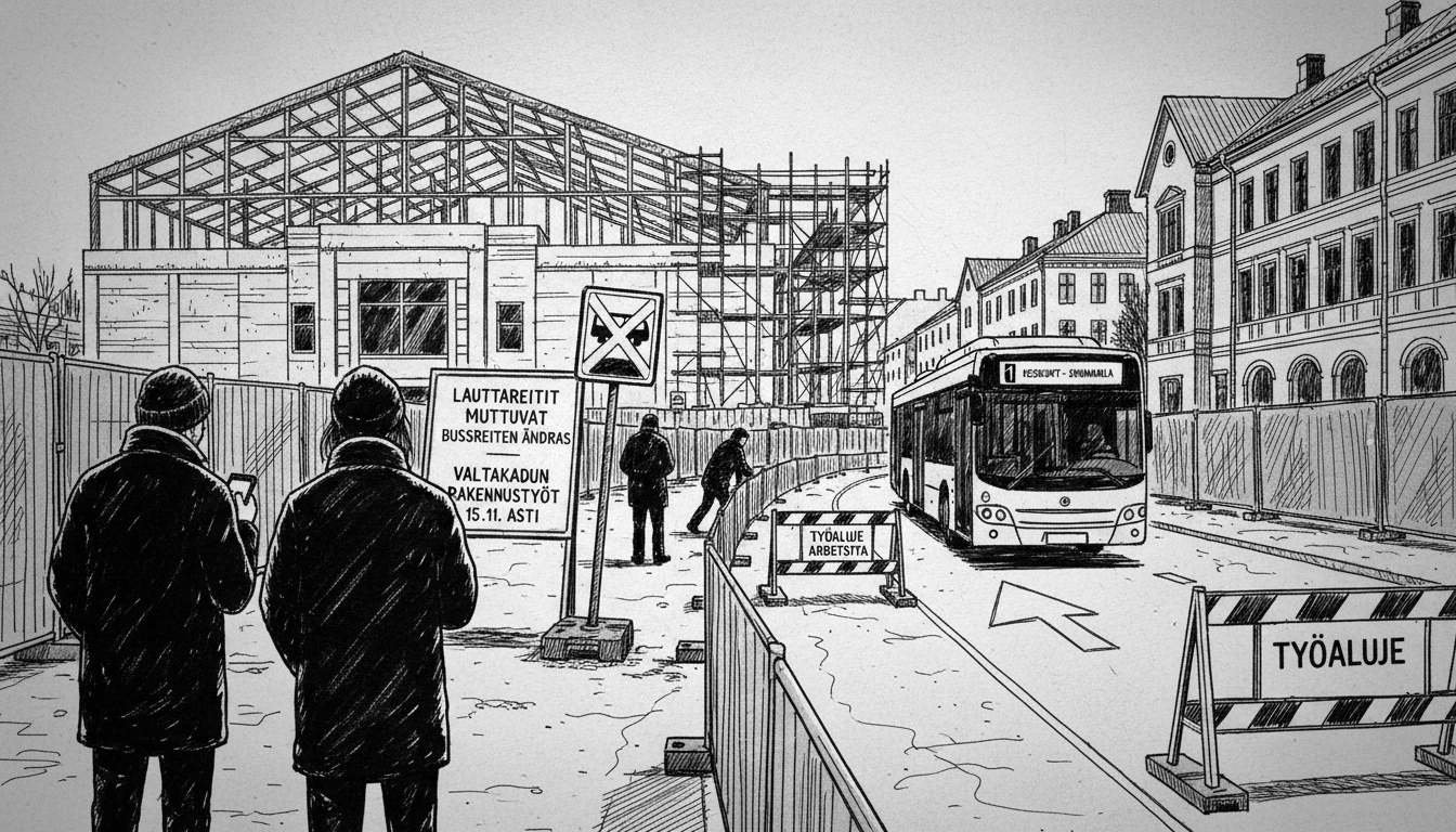 Lappeenranta Changes Public Transport Routes on Valtakatu Street