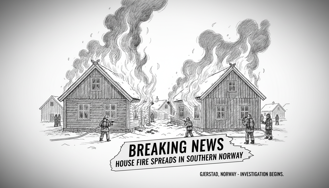 House Fire Spreads to Nearby Building in Southern Norway