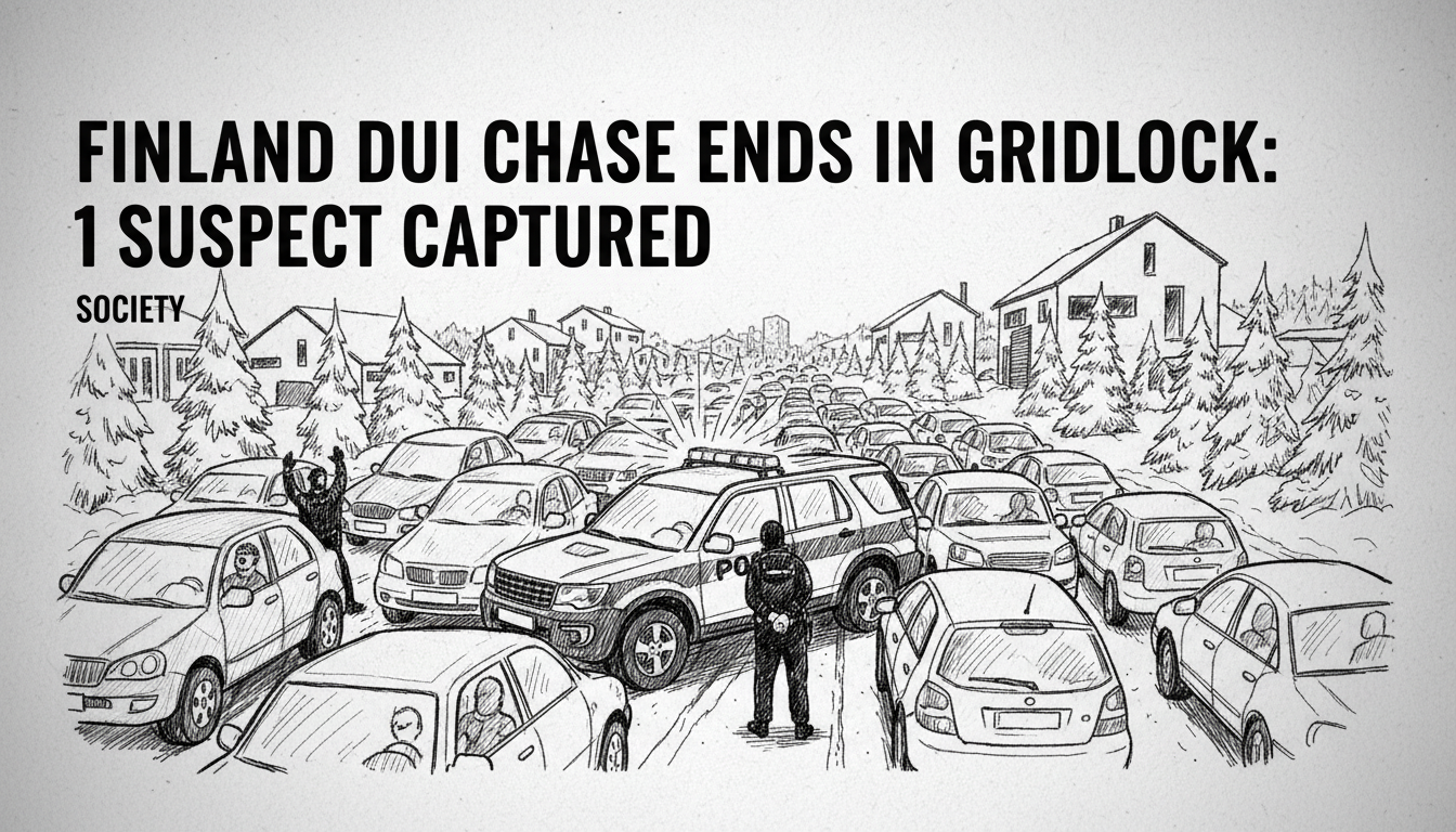 Finland DUI Chase Ends in Gridlock: 1 Suspect Captured