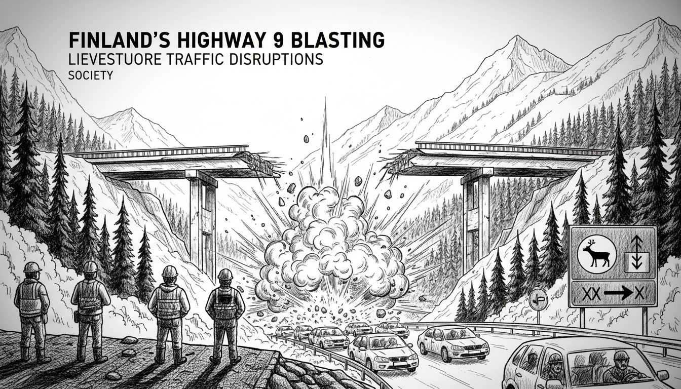 Finland's Highway 9 Blasting: Lievestuore Traffic Disruptions