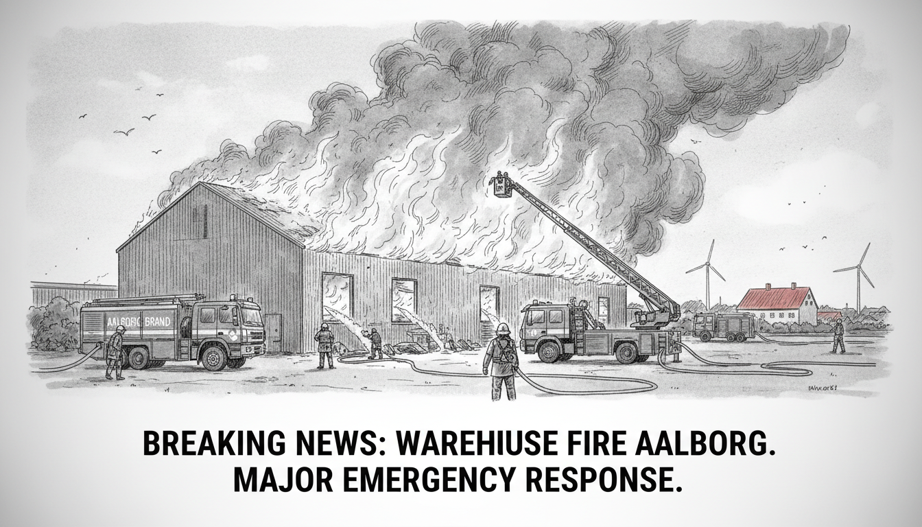 Warehouse Fire in Aalborg Prompts Major Emergency Response