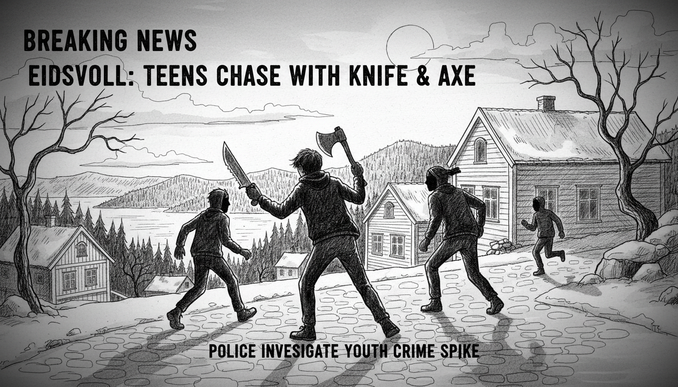 Teenagers Chase People with Knife and Axe in Eidsvoll