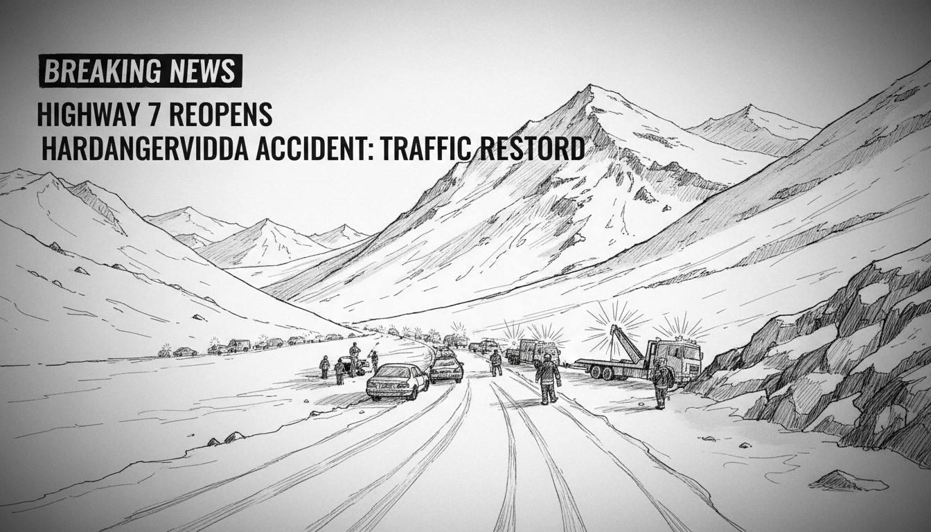 Major Highway Reopens After Multi-Vehicle Accident on Hardangervidda