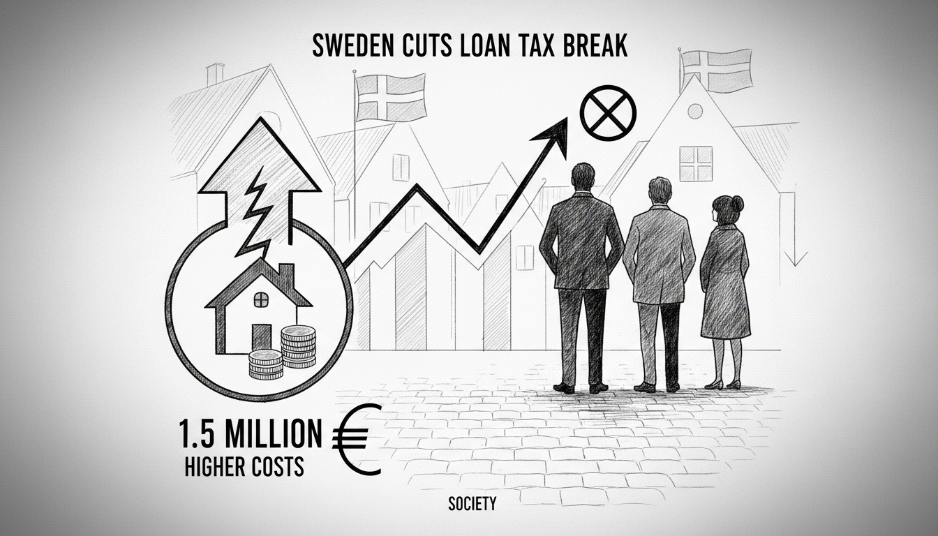 Sweden Cuts Loan Tax Break: 1.5 Million Face Higher Costs