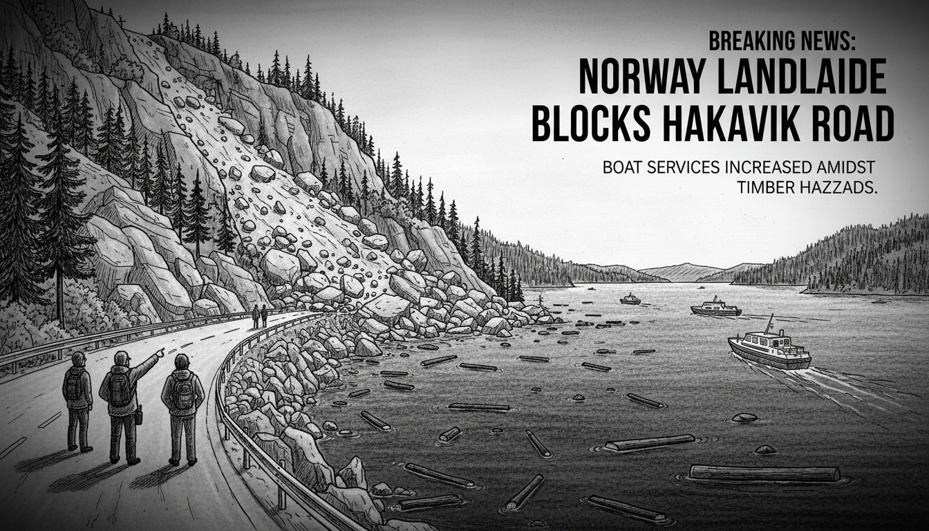 Norway Landslide Blocks Hakavik Road, Boat Services Increased