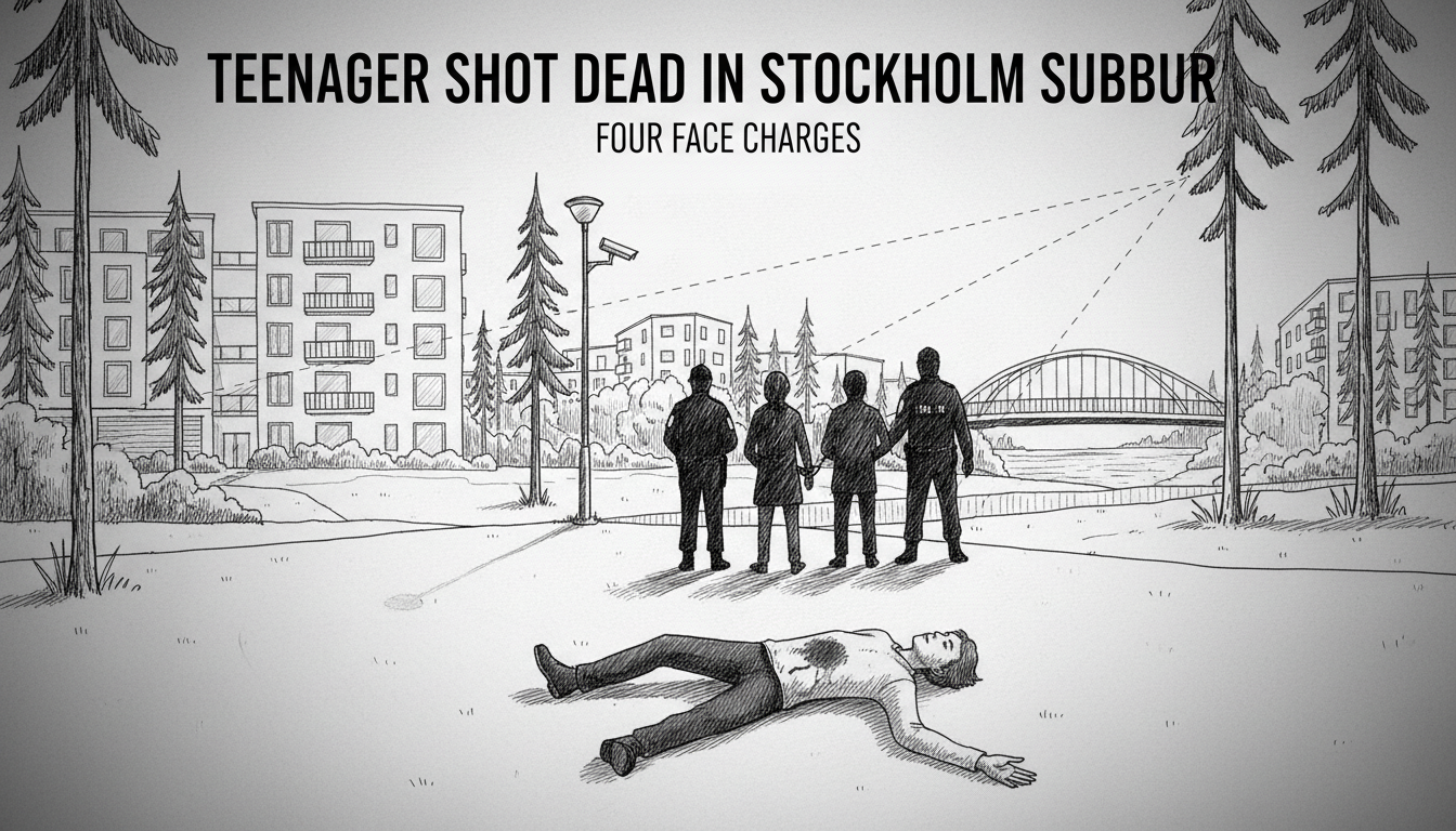 Teenager Shot Dead in Stockholm Suburb as Four Face Charges