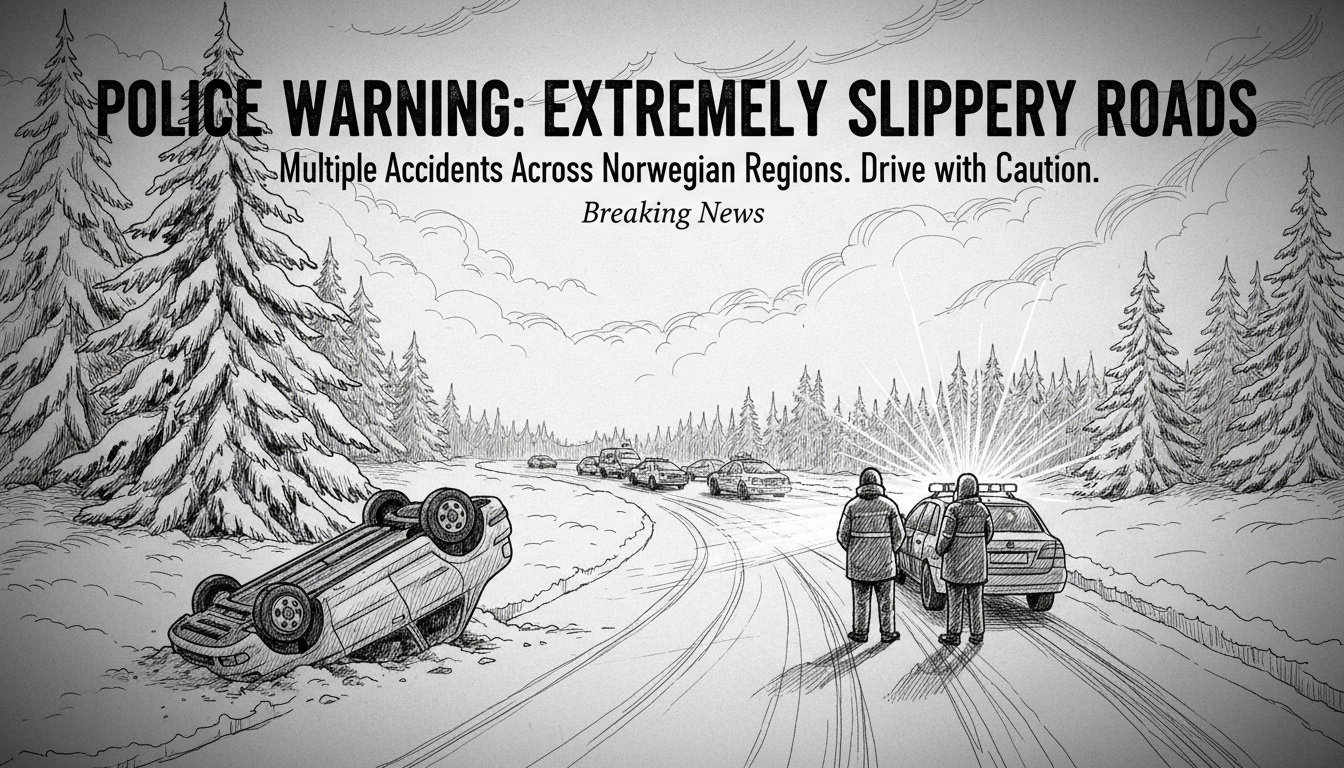 Police Warn of Extremely Slippery Roads Across Multiple Regions