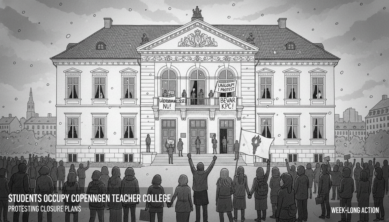 Students Occupy Copenhagen Teacher College Protesting Closure Plans