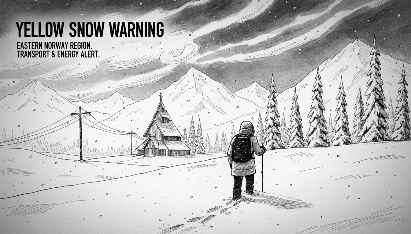 Yellow Snow Warning Issued for Eastern Norway Region