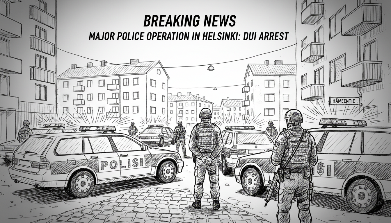Major Police Operation in Helsinki Leads to DUI Arrest