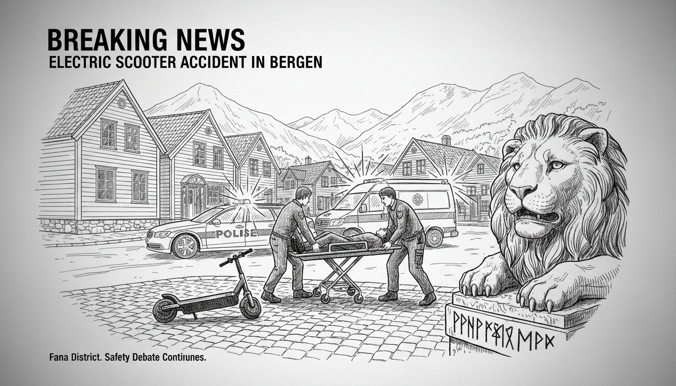 Electric Scooter Accident in Bergen Intersection