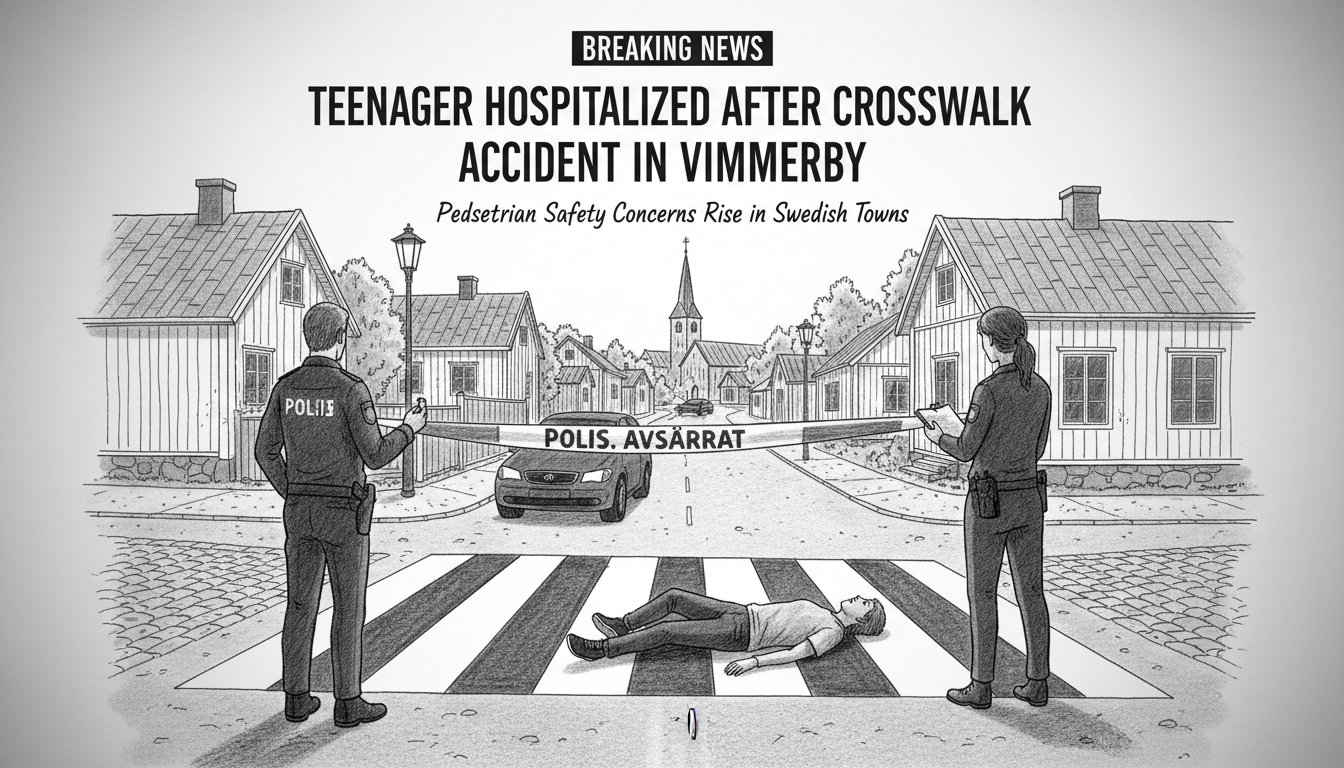 Teenager Hospitalized After Crosswalk Accident in Vimmerby