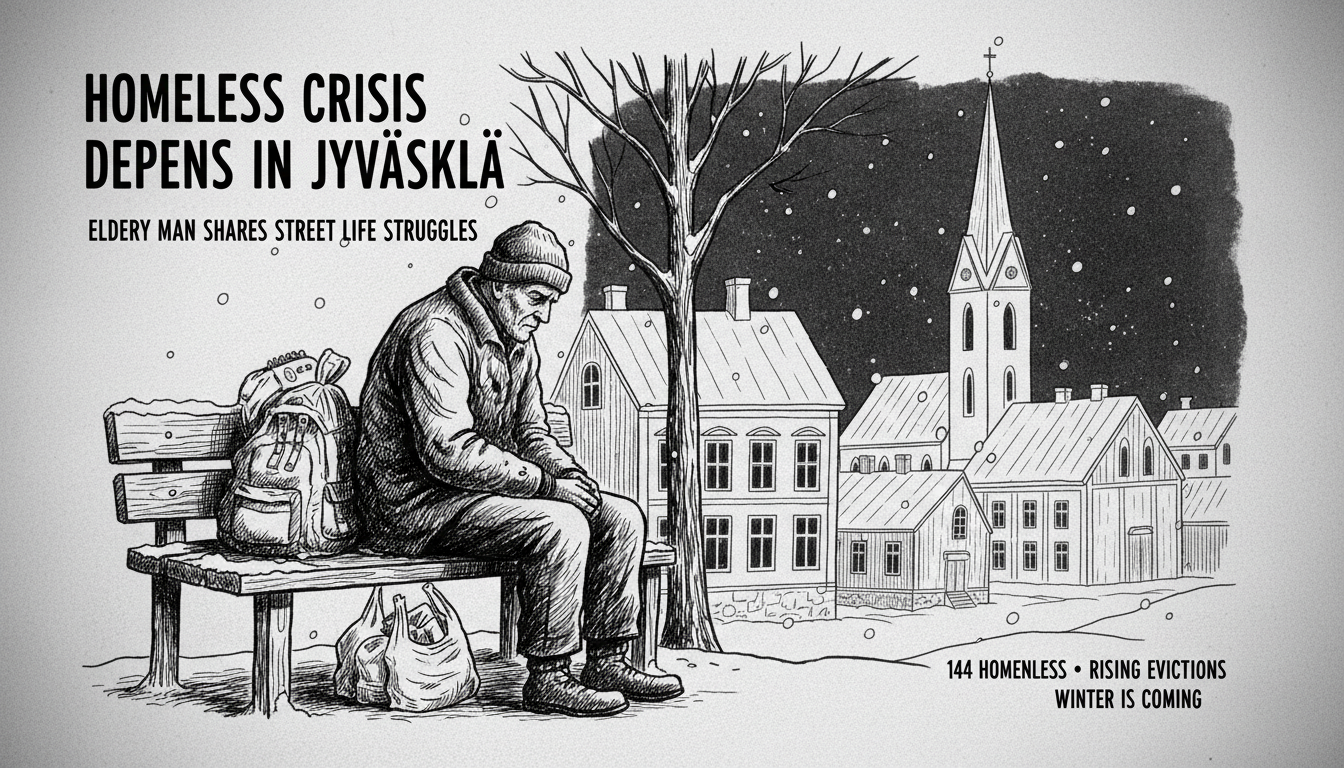 Homeless Crisis Deepens in Jyväskylä as Elderly Man Shares Street Life Struggles