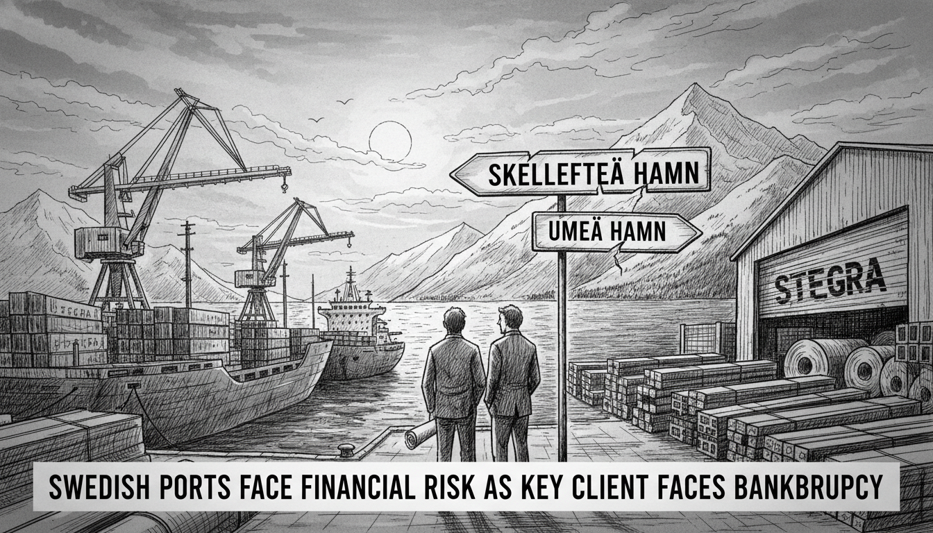 Swedish Ports Face Financial Risk as Key Steel Client Faces Bankruptcy