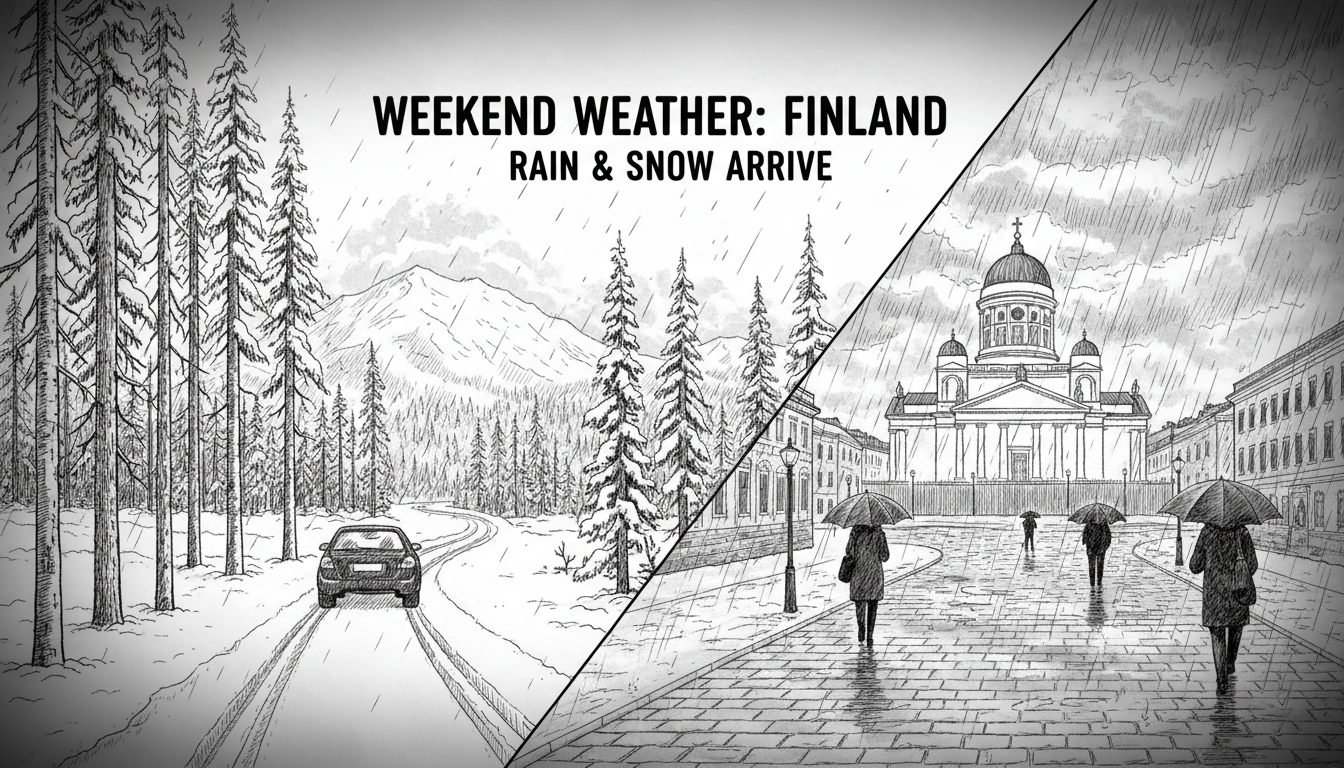 Weekend Weather Brings Widespread Rain and Snow to Finland