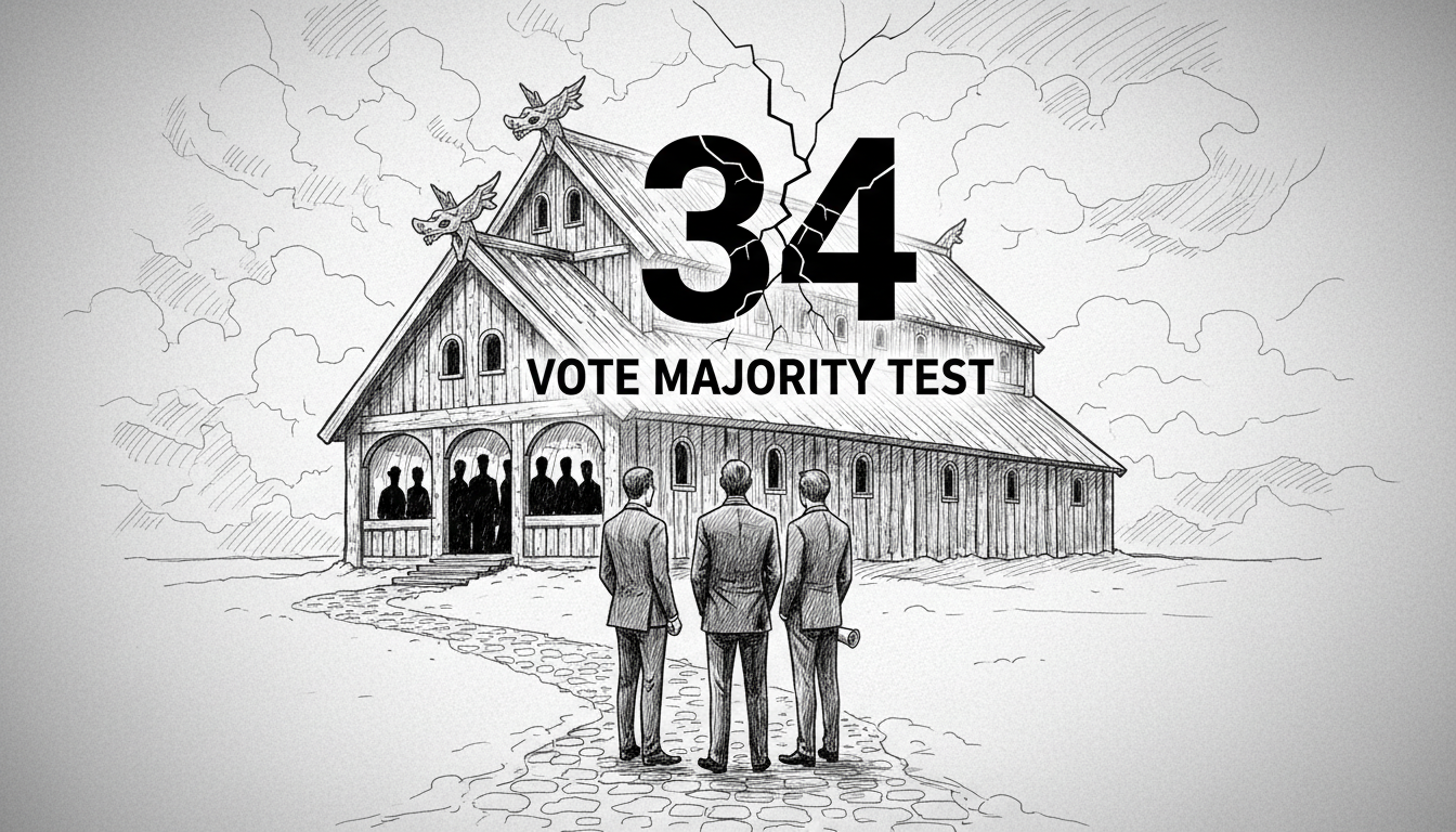 Sweden's Coalition Faces Critical 34-Vote Majority Test