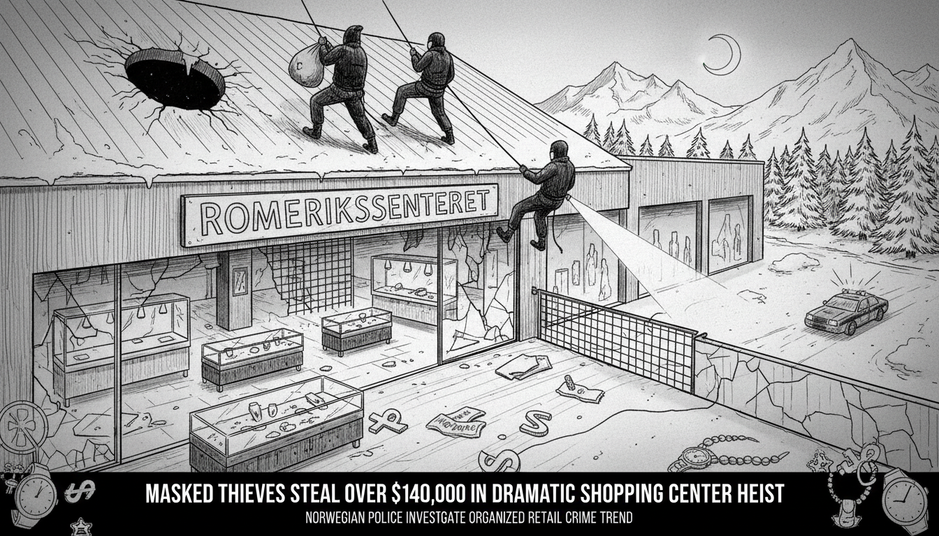 Masked Thieves Steal Over $140,000 in Dramatic Shopping Center Heist