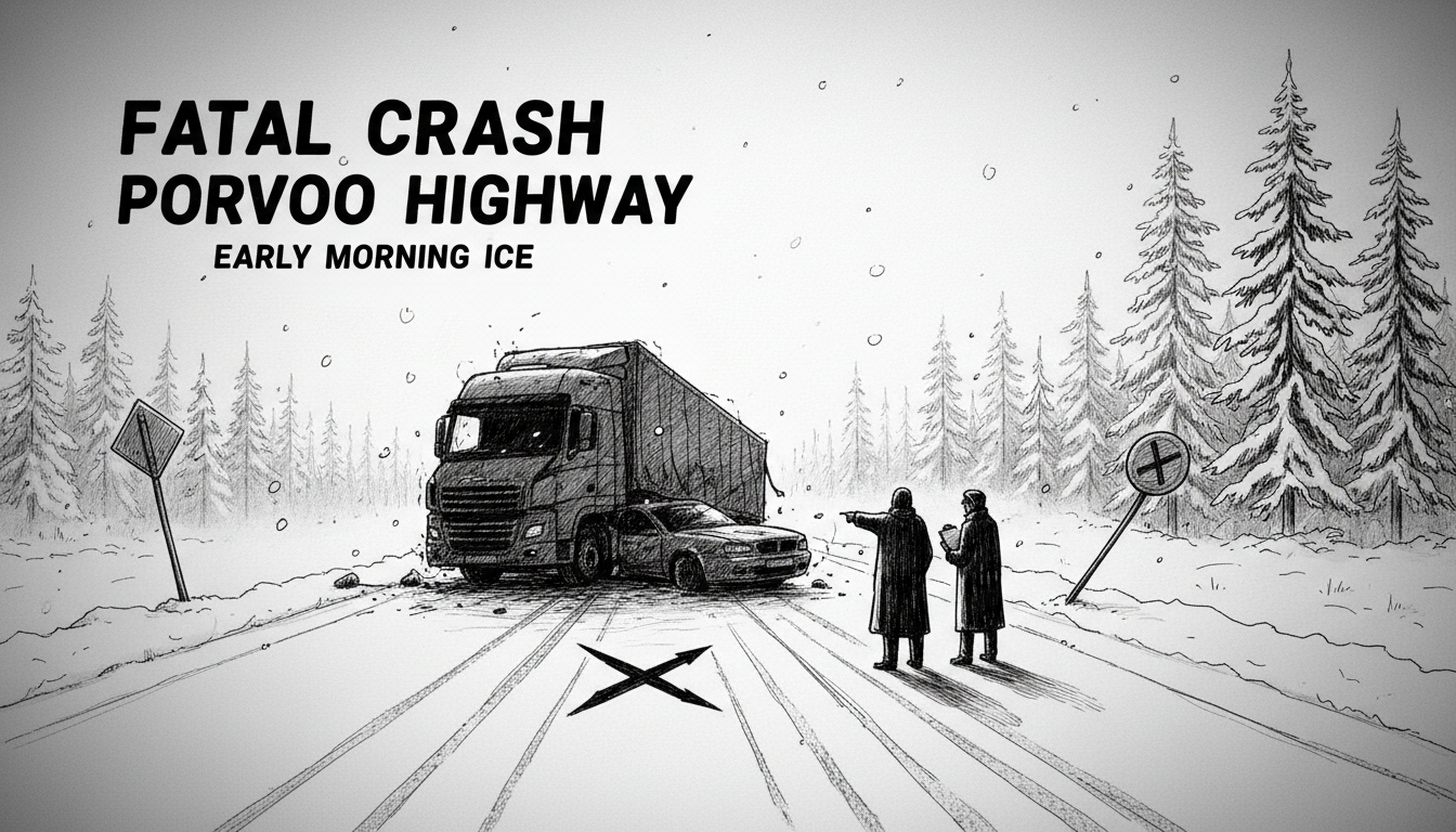 Fatal Crash Between Truck and Car on Porvoo Highway