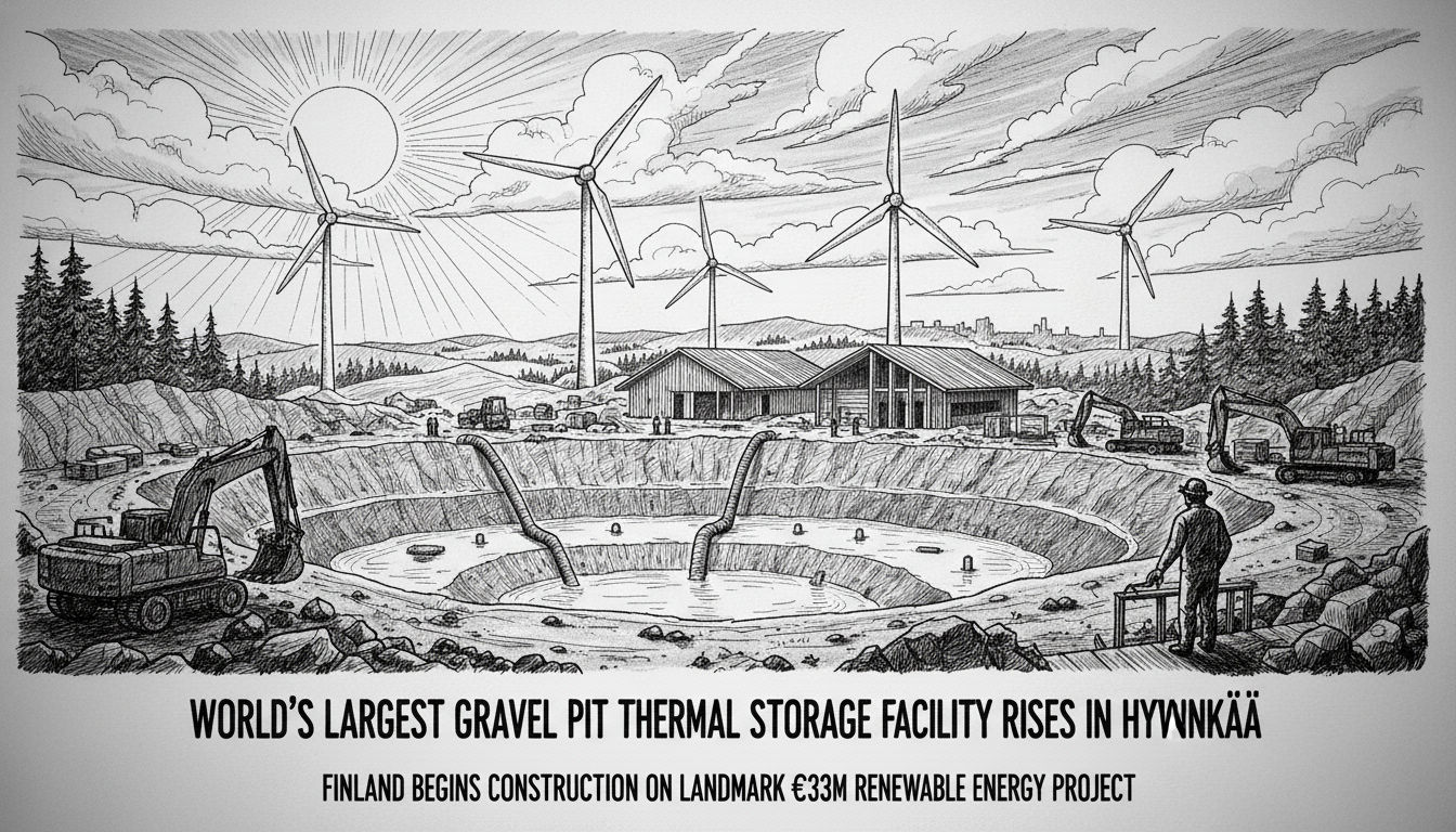 World's Largest Gravel Pit Thermal Storage Facility Rises in Hyvinkää