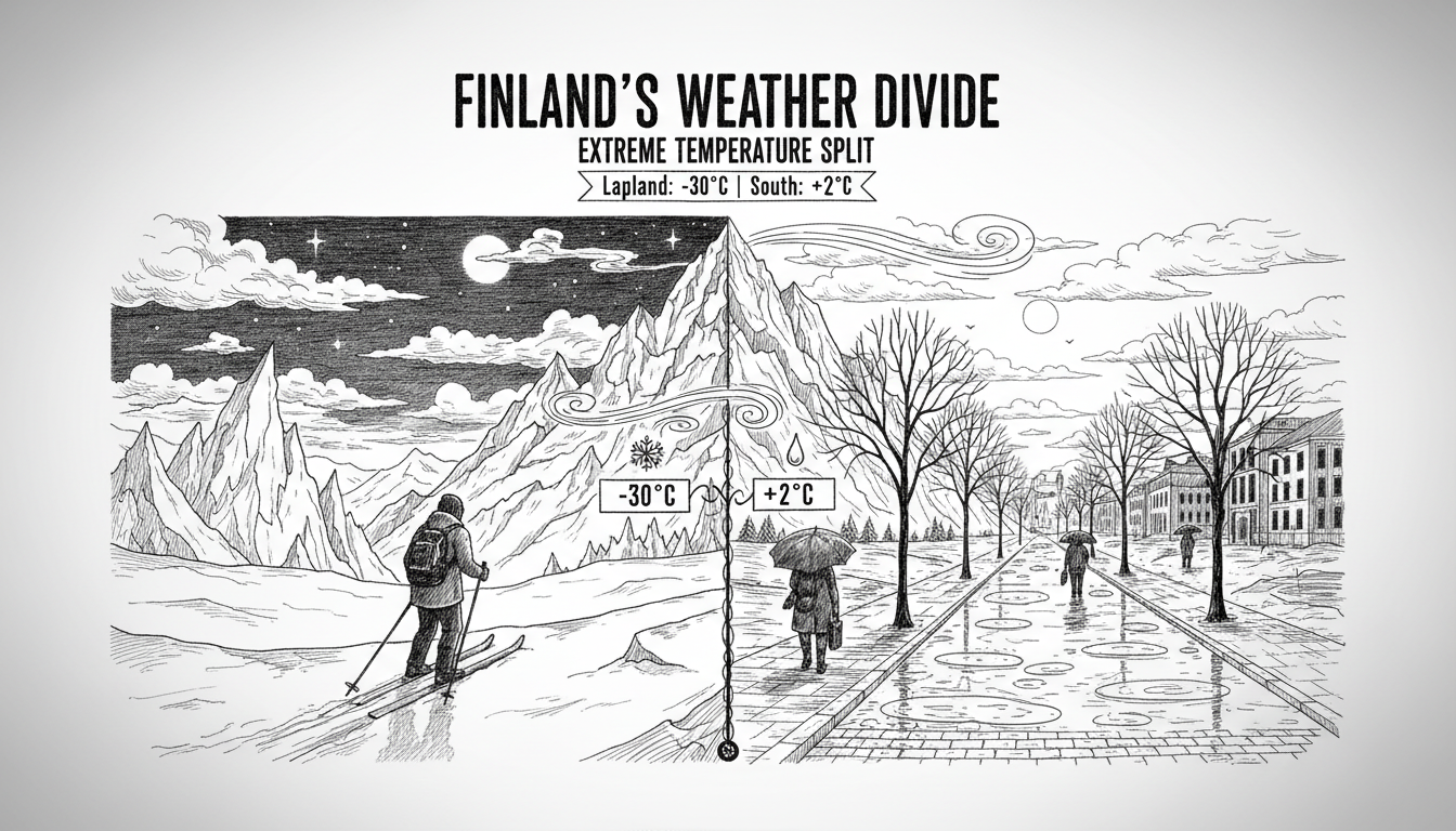 Finland's Weather Divides Nation with Extreme Temperature Split